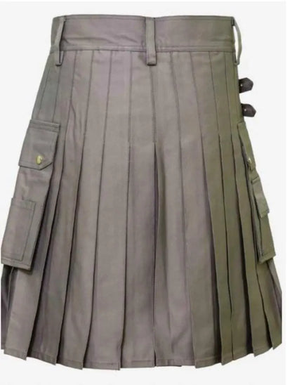Scottish Modern Fashion Style Grey Kilt For Men’s