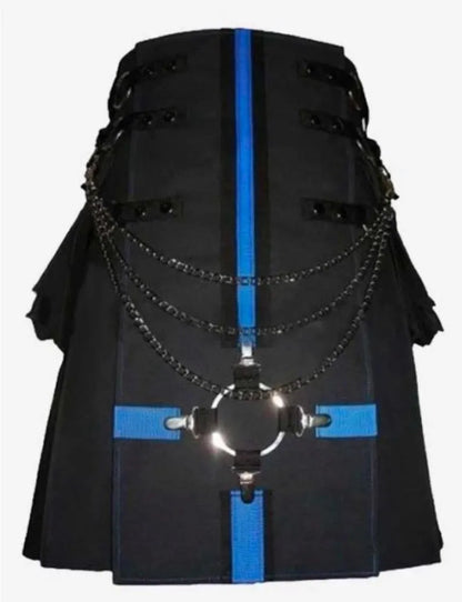Scottish Casual Utility Kilt With Modern Interchangeable Aporn Cargo