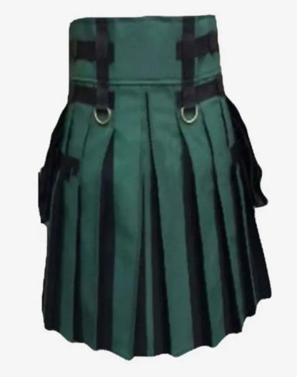 Scottish Green & Brown Colour Scheme Hunter Kilt For Men’s