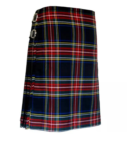 Scottish Black Stewart Tartan Kilt For Men Custom Handmade Traditional 8 Yard kilts