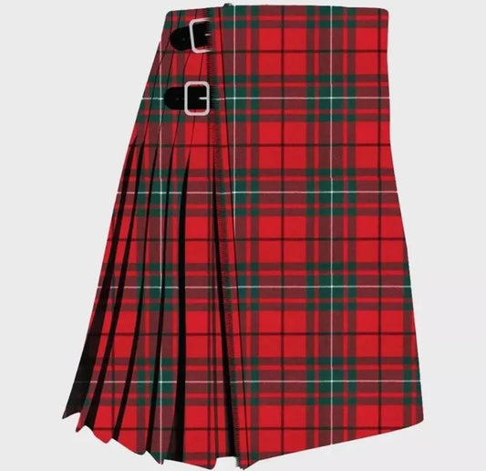 Scottish Macauley Red Modern Tartan Kilt For Men Custom Handmade Traditional 8 Yard kilts