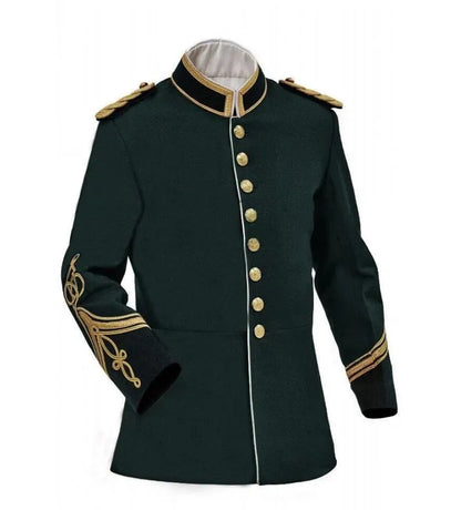 Vintage British Army Zulu War Officer's Tunic: Lovat Green Melton Wool Jacket