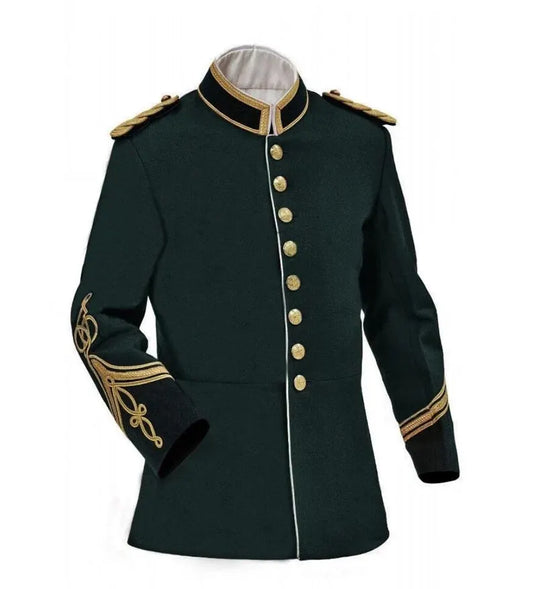 Vintage British Army Zulu War Officer's Tunic: Lovat Green Melton Wool Jacket