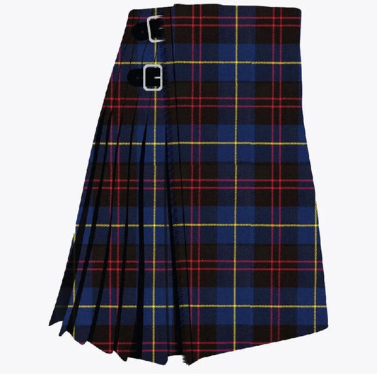 Scottish Gordon Blue Tartan Kilt Traditional 8 Yard
